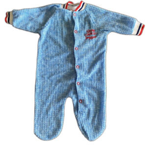 Vintage Cutler's Cuvver-Ups Blue Terry Footed Romper Infant Small/Newborn